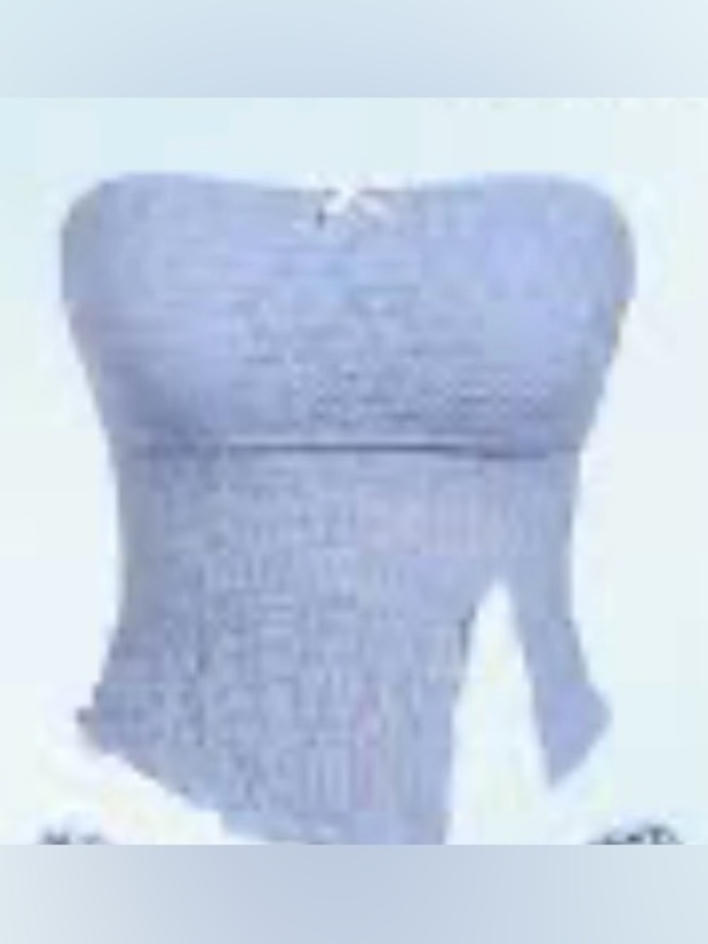 Seamolly Blue Smocked Tube Top  swim top size Medium   NWoT.